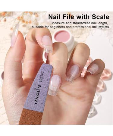 Canvalite 12pk Professional Nail Files for Gel Nails - Double-Sided 100/180 Grit Washable & Reusable Nail Buffer Block - Ideal for Salon & Home Use - Buy Online on SooperMarket.com
