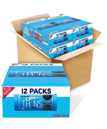 OREO Thins Chocolate Sandwich Cookies, 48 Snack Packs (4 Boxes) Flavour 1.02 Ounce (Pack of 4)