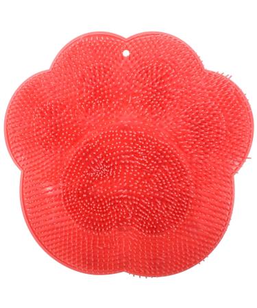 Beavorty Lazy Back Rub Pad Foot Massager Foot Brush Cleaner Skin Cleaning Scrubber Pink