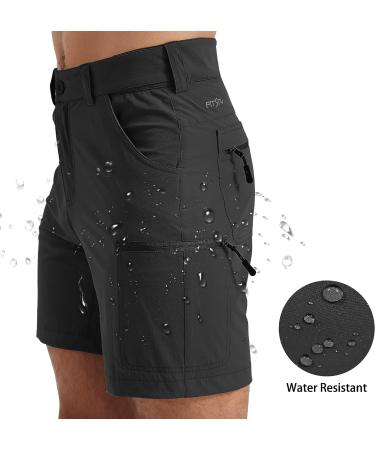 FitsT4 Men's Cargo Hiking Shorts 7 Inch - Water Resistant, Quick Dry, Lightweight - Black X-Large - Buy Online on SooperMarket.com