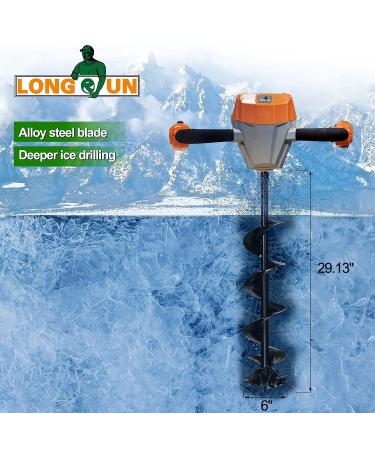LONGRUN Ice Auger 6x29 - Power Auger Drill Bit for Ice Fishing & Burrowing - Buy Online on SooperMarket.com