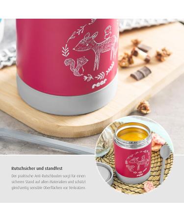 Reer Stainless Steel Warming Box for Baby Food - 300ml Berry Red | Anti-Slip Base | International Shipping - Buy Online on SooperMarket.com