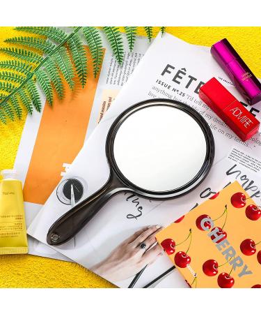 Double Sided Handheld Makeup Mirror with 1X/2X Magnification - Black - Buy Online on SooperMarket.com