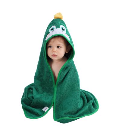 COOKY.D Bamboo Hooded Baby Bath Towel Toddler Wearable Blanket Boy Girl Animal Bathrobe Dinosaur 75x75cm