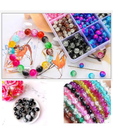Huisipool 1920pcs 8 Color Glass Beads for Jewelry Making - 4mm 6mm 8mm Round Spacer Loose Beads - Ideal for Bracelet & Necklace Accessories - Buy Online on SooperMarket.com