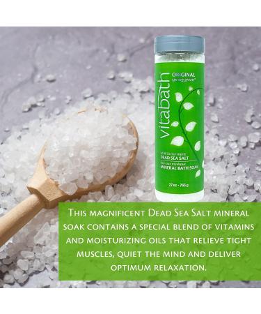 Vitabath Original Spring Green Mineral Bath Soak - Muscle Recovery & Relaxation with Dead Sea Salts - 27 oz - Buy Online on SooperMarket.com