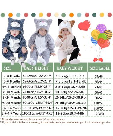 Doladola Unisex Baby Onesie: Animal Cartoon Cat Toddler Hooded Romper (3-6 Months, Black Cat) - Buy Online on SooperMarket.com