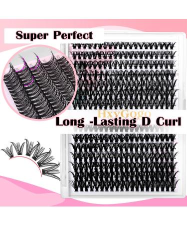 HxyGogo Wispy Fluffy Lash Clusters DIY Eyelash Extensions 280 pcs - 8-16MM D Curl Individual Lashes for Natural Look, Reusable 40D-50D Cluster - Buy Online on SooperMarket.com