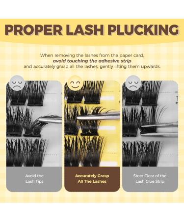 LASHVIEW Self Adhesive Eyelash Clusters - No Glue Needed 10-16mm Press-on Lash Extension Kit with Tweezers | Natural DIY Eyelash Extensions (F21) ZNF21 - Buy Online on SooperMarket.com