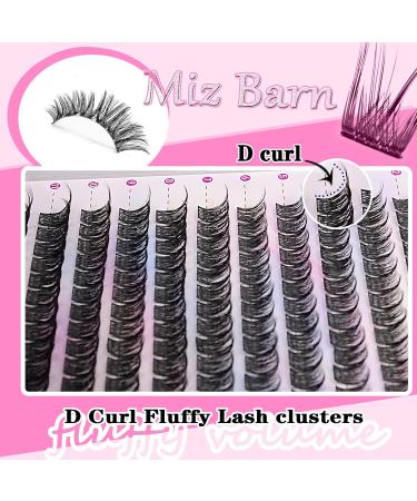 MIZ BARN Lash Clusters - 144pcs D Curl Eyelash Extensions (12-18mm) - Fluffy False Eyelashes for DIY at Home - Buy Online on SooperMarket.com
