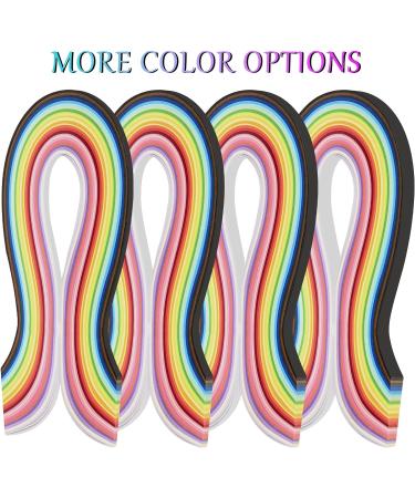 YURROAD Quilling Paper Strips Kit - 36 Colors, 720 Strips, 54cm Length, 3mm 5mm 7mm 10mm Width (4 Packs) - Buy Online on SooperMarket.com