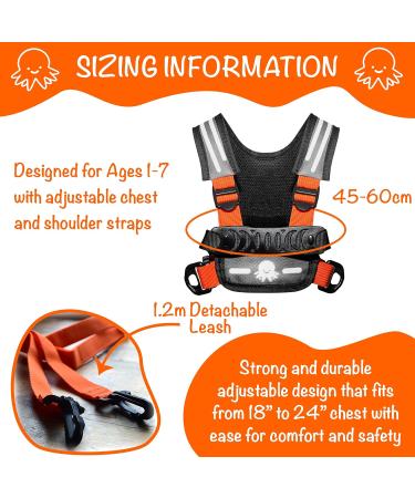 Hobbledehoo Active Child's Harness | Safety and Support for Toddlers | SEN Autism Awareness | Ages 1-7 | Original Orange - Buy Online on SooperMarket.com