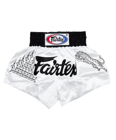 Fairtex Muay Thai Boxing Shorts Traditional Styles White Large