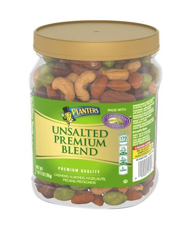 Planters Unsalted Premium Blend Mixed Nuts - 1lb 11oz | High-Quality Assorted Nuts - Buy Online on SooperMarket.com