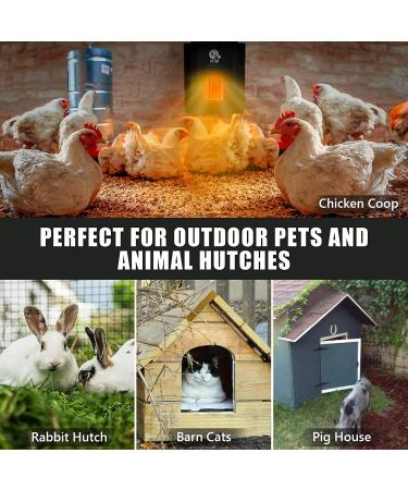 300W Dog House Heater with Thermostat & App Control | Outdoor Pet Heater with Adjustable Temp & Timer | Safe & Easy to Install - Buy Online on SooperMarket.com
