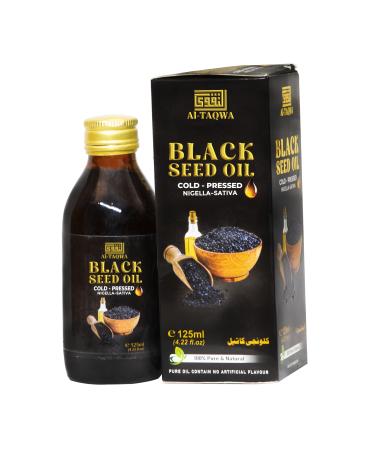 Black Seed Oil | Pure Virgin Black Cumin Seed Oil (Nigella Sativa) Kalonji | Cold Pressed Unrefined | Liquid 125ml