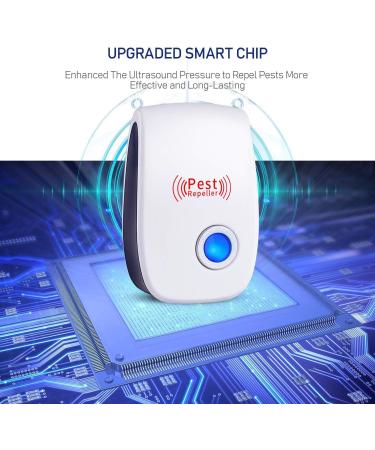 WahooArt Ultrasonic Pest Repeller 6 Pack - Electronic Indoor Plug-In for Insects, Mosquitoes, Mice, Ants, Roaches, Spiders, Bugs, Flies - Non-Toxic Pest Control Solution - Buy Online on SooperMarket.com