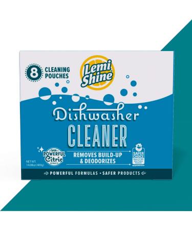 Lemi Shine Natural Dishwasher Cleaner - Dishwasher Cleaner and Deodorizer Powered by Citric Acid and a Natural Fresh Lemon Scent (8 Count) 1