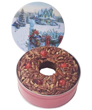 Jane Parker Fruit Cake Chocolate Fruitcake 2 Pound (32 Ounce) Ring in a Collectible Decorative Holiday Tin