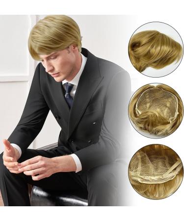 SKHAOVS Men's Short Blonde Cosplay Wig with Bangs - Heat Resistant Synthetic Hair for Halloween and Daily Costume - Buy Online on SooperMarket.com