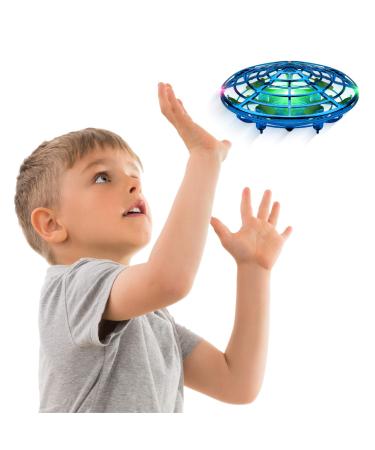 Force1 Scoot Hand Operated Drone for Kids or Adults - Hands Free Motion Sensor Mini Drone, Easy Indoor Small UFO Toy Flying Ball Drone Toy for Boys and Girls (Blue)