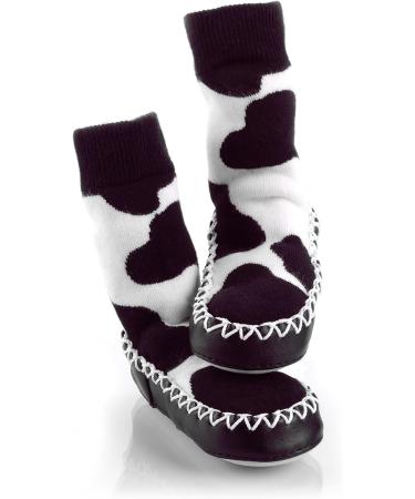 Mocc Ons Washable Slipper Socks - Cow Print (12-18 Months) - Buy Online on SooperMarket.com