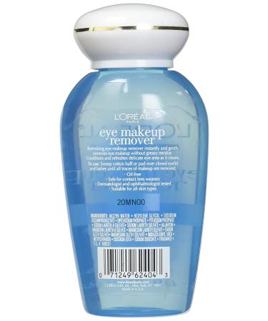 L'Oreal Paris Oil-Free Eye Makeup Remover 4 Fl Oz (Pack of 3) - Gentle & Effective Formula - Buy Online on SooperMarket.com
