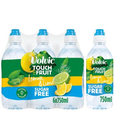 Volvic Touch of Fruit Sugar Free Lemon & Lime Flavoured Water 6 x 750ml