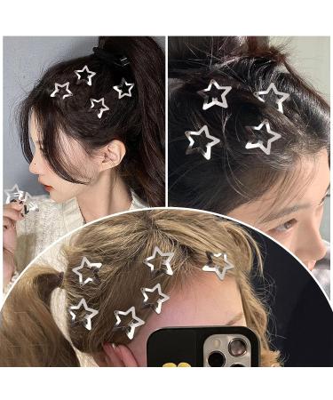 100pc Metal Star Snap Hair Clips - Y2K Silver Barrettes for Women and Girls - Buy Online on SooperMarket.com