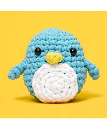 Woobles Beginners Crochet Kit with Easy Peasy Yarn - Pierre The Penguin | Step-by-Step Video Tutorials | Seen on Shark Tank - Buy Online on SooperMarket.com