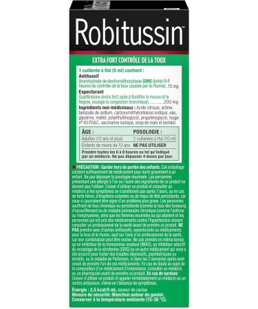 Robitussin Cough Control Extra Strength Cherry Flavor 100ml - Buy Online on SooperMarket.com