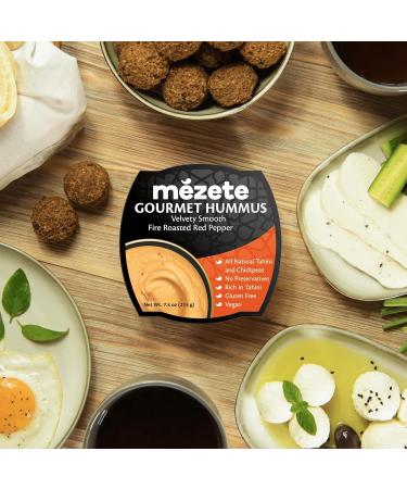 Mezete Original Hummus with Sun-Dried Roasted Peppers - Vegan & Gluten-Free - 215g | International Shipping Available - Buy Online on SooperMarket.com