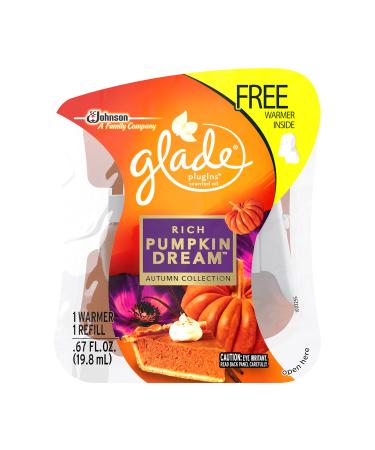 Glade Plugins Scented Oil Air Freshener Rich Pumpkin Dream Refill + Free Warmer 0.67 Fluid Ounce