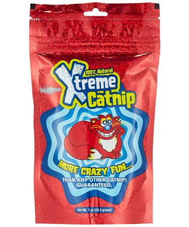 Xtreme Catnip Leaf, 1 oz.  100% Natural Organically Grown, Super Concentrated Catnip Leaves  Non-Addictive, Fun Cat Treat  Use on Toys, Scratching Posts, Food and More