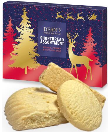 Dean s Traditional Shortbread Assortment - 360g Box Of Rounds Fingers & Petticoat Tails - Luxury All Butter Cookies. A Festive Snack Melt-In-The-Mouth Christmas Biscuit Selection Mix