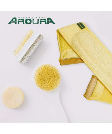100% Natural Egyptian Back Loofah with Wooden Handle - Eco-Friendly & Non-Toxic - 4 X 31 - Buy Online on SooperMarket.com