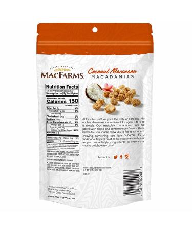 MacFarms Coconut Macaroon Macadamia Nuts - 4.5 Oz (Pack of 3) - Buy Online on SooperMarket.com
