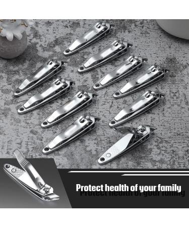 12 Pcs Slanted Edge Nail Clippers - Metal Side Cuticle Trimmer for Precise Nails Cutting - Curved Nail Edge Cutter for Pedicure and Manicure - Buy Online on SooperMarket.com