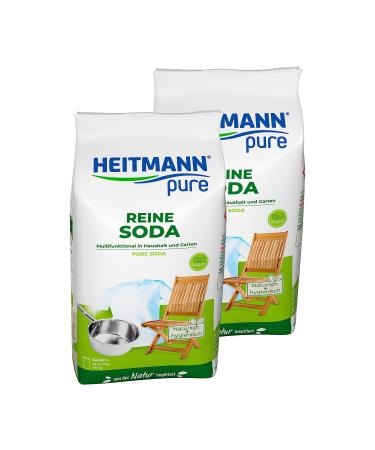 Heitmann Pure Pure Soda: Ecological multi-purpose cleaner for the household addition to detergent and cleaning agent 2x 500g 500 g (2 Series Pack)