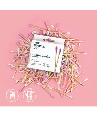 Shop The Humble Co. Natural Bamboo Cotton Swabs - 600 Eco-Friendly & Sustainable Violet Swabs for Ears Make-up Pet Care & Cleaning - Buy Online on SooperMarket.com