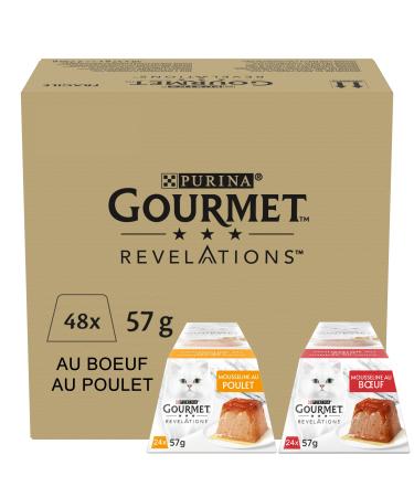 Gourmet Gourmet Purina Gourmet Revelations Mousse cat food wet in sauce chicken & Rind 48 Pack (48 x 57g) Huhn & Rind 57.08 G (48 pack)