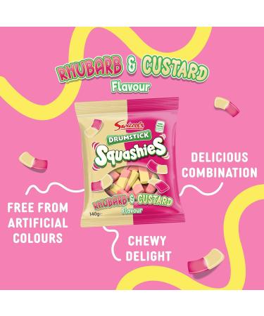 Squashies Drumstick Rhubarb & Custard 140g - Buy Online on SooperMarket.com