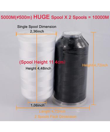 New brothreads Polyester Embroidery Machine Thread - 32 Color Pack - 5000M Spools - for All Embroidery Machines - Includes 1 Black and 1 White - Buy Online on SooperMarket.com