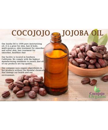 Pure Cold Pressed Jojoba Oil 4 OZ - Natural Unrefined Moisturizer for Skin Massage & Soap Making | 100% Pure Golden Jojoba Oil - Buy Online on SooperMarket.com