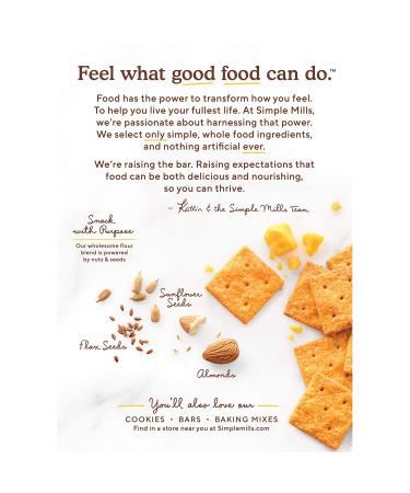 Simple Mills Almond Flour Crackers Farmhouse Cheddar - Gluten Free Snacks 4.25 oz (Pack of 3) - Buy Online on SooperMarket.com