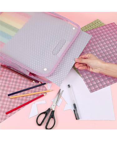 Caydo Pink Scrapbook Paper Storage Organizer for 12x12 Sheets with Transparent Handle - Buy Online on SooperMarket.com