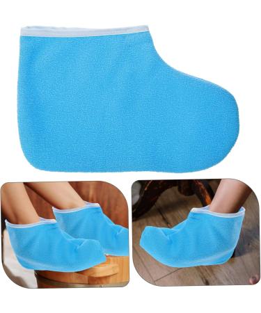 HAPINARY 1 Pair Waxed Cotton Footmuffs Paraffin Wax Hydrating Foot Mask Foot Covers Paraffin Bath Bags Wax Bath Foot Liners Moisturizing Socks Foot Spa Wrapping Cover Wax Booties Polyester 26.50X19.00X1.00CM Blue - Buy Online on SooperMarket.com