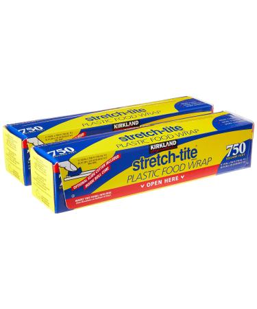 KIRKLAND SIGNATURE Stretch Tite Plastic Wrap Pack X 750' 1" (1500 Sq'),, None, 2.0 Count 2