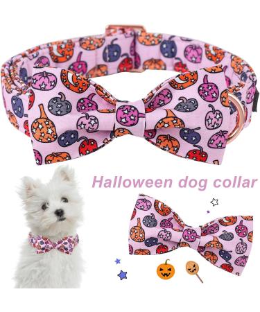 Shop Aring Pet Halloween Dog Collar - Cute Pink Pumpkin with Bow for All Dog Sizes (Pack of 1) - Buy Online on SooperMarket.com