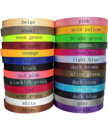 Yo-Yo2015 1 Inch Nylon Webbing Strap - 30 Yards | Durable Flat Nylon for Backpacks, Pet Leashes, Gardening Crafts - Black 01011 - Buy Online on SooperMarket.com